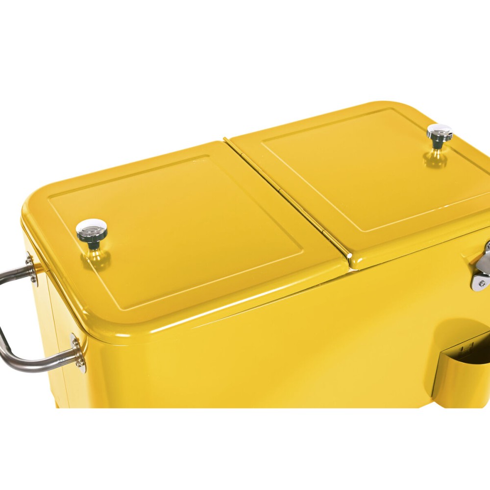 Portable Fridge Home ESPRIT Yellow Steel polypropylene 56 L 74 x 43 x 80 cm