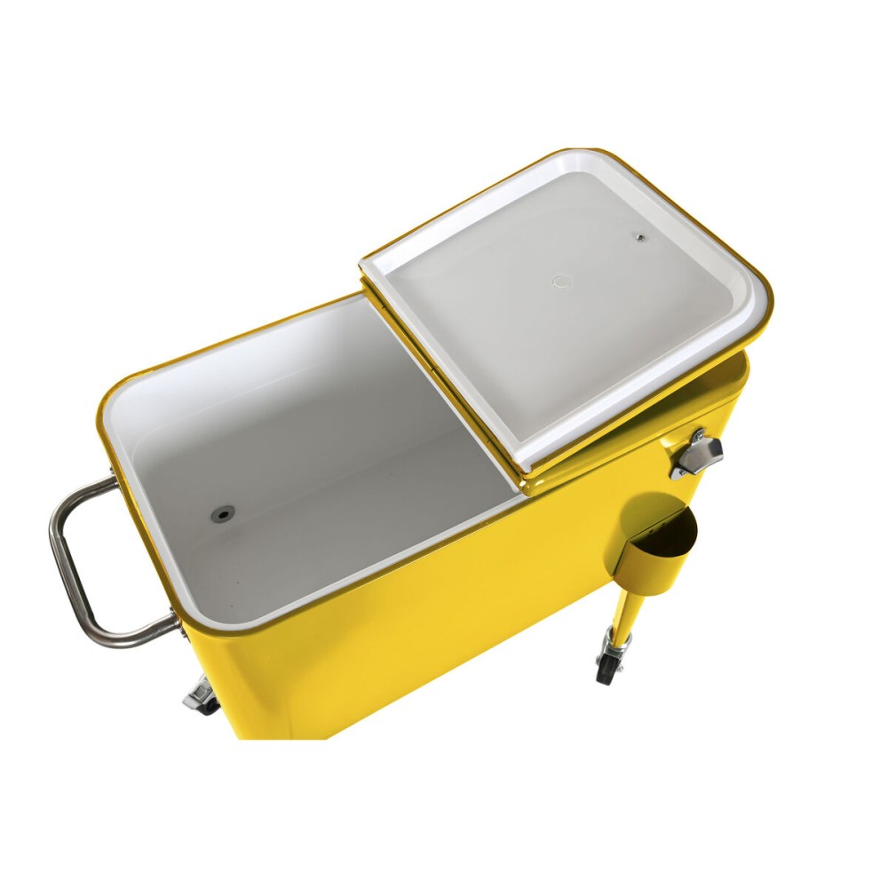 Portable Fridge Home ESPRIT Yellow Steel polypropylene 56 L 74 x 43 x 80 cm