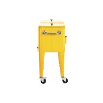 Portable Fridge Home ESPRIT Yellow Steel polypropylene 56 L 74 x 43 x 80 cm
