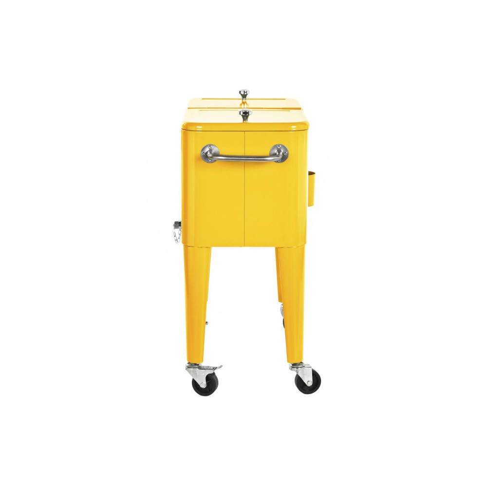 Portable Fridge Home ESPRIT Yellow Steel polypropylene 56 L 74 x 43 x 80 cm