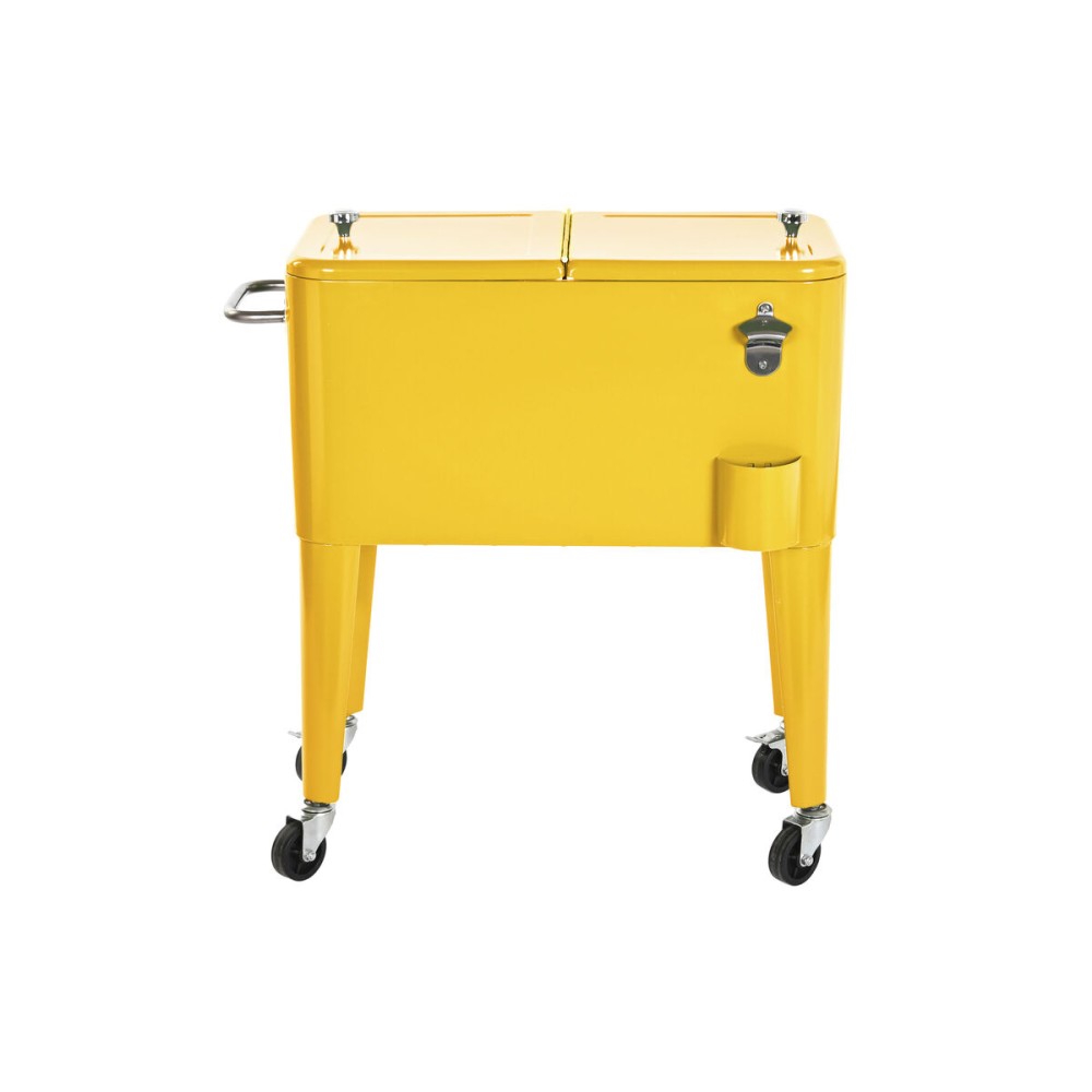 Portable Fridge Home ESPRIT Yellow Steel polypropylene 56 L 74 x 43 x 80 cm