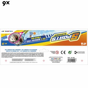 Racquet Set Colorbaby 22 x 48 x 1,8 cm (6 Units)