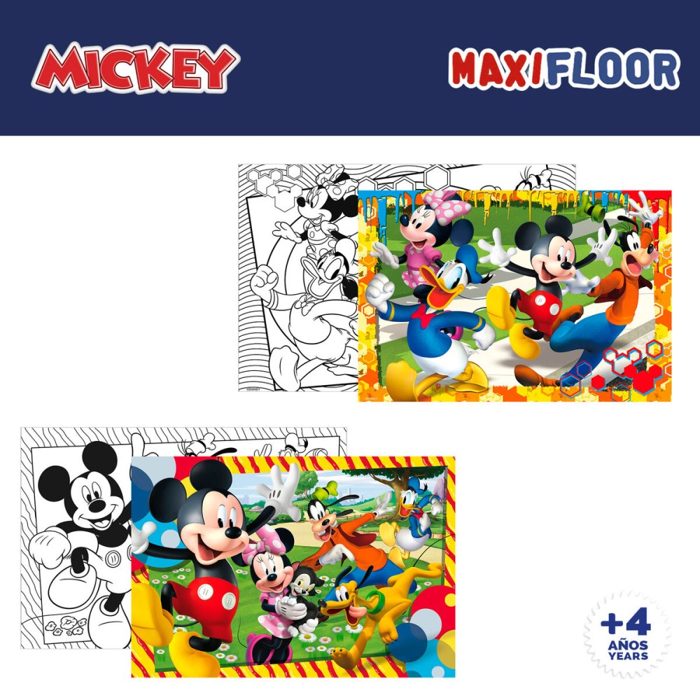 Set mit 4 Puzzeln Mickey Mouse 35 x 1,5 x 25 cm 48 Stücke (6 Stück)