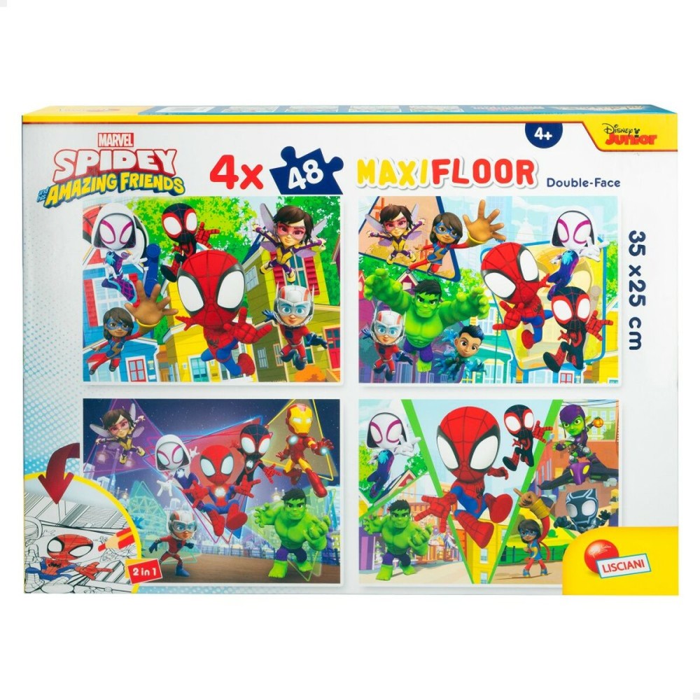Set mit 4 Puzzeln Spidey 35 x 1,5 x 25 cm 48 Stücke (6 Stück)