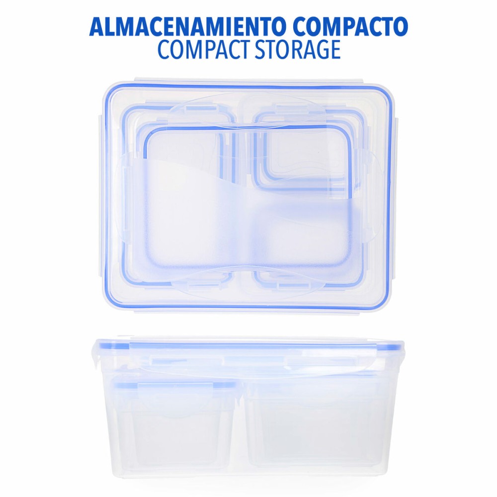 Ensemble de contenants de cuisine hermétiques empilables Max Home 27 x 12 x 20 cm 6 Unités