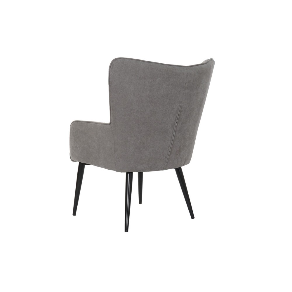 Armchair DKD Home Decor Black Grey 69 x 77 x 91 cm