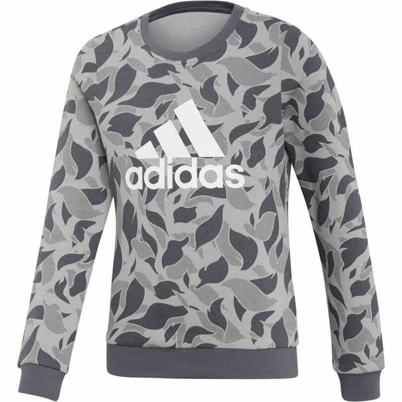 Hoodless Sweatshirt for Girls Adidas ID Crew Grey Light grey