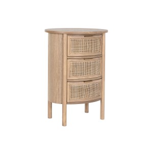 Table de Nuit Home ESPRIT Naturel Caoutchouc 48 x 35 x 66 cm