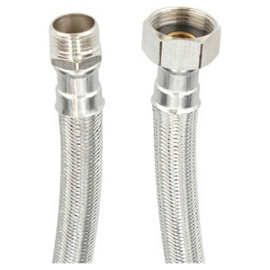 Tuyau Fontastock Acier inoxydable AISI 304 EPDM Prise Mâle 1/2"- Prise Femelle 3/4" 25 cm