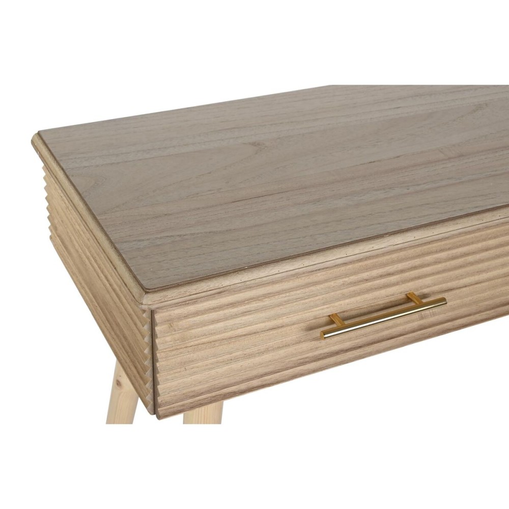 Console DKD Home Decor 100 x 40 x 76 cm Doré Marron Clair Bois de paulownia Bois MDF