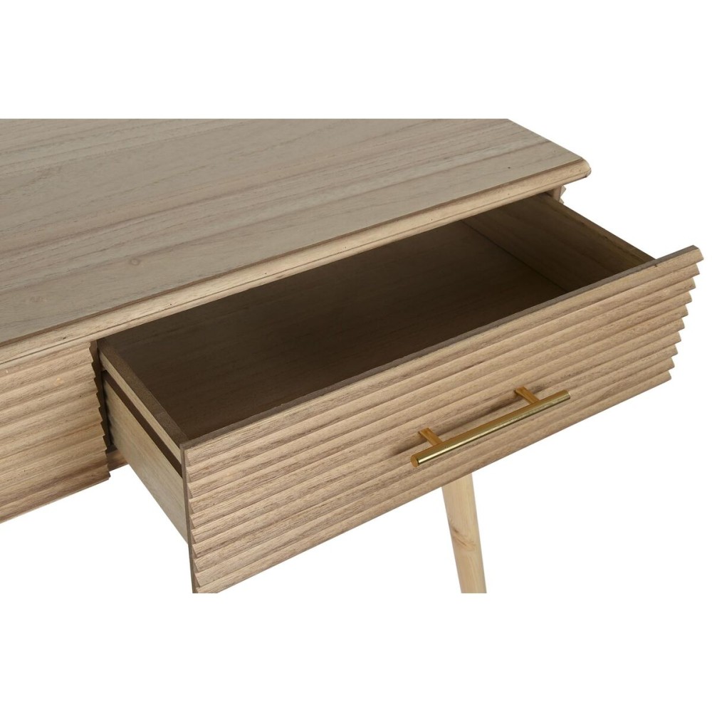 Console DKD Home Decor 100 x 40 x 76 cm Doré Marron Clair Bois de paulownia Bois MDF