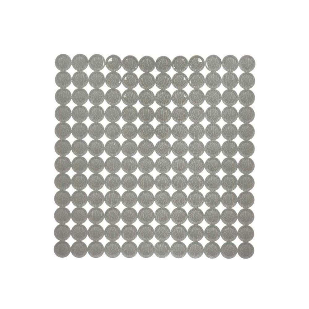 Non-slip Shower Mat Grey PVC 54 x 54 x 1 cm (6 Units)