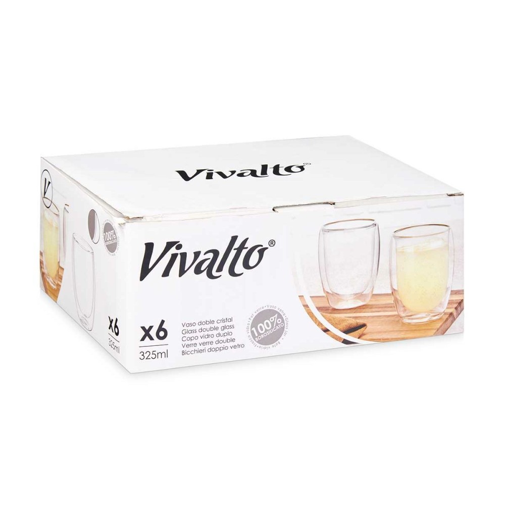 Wasserglas Vivalto OCT-DG2061 Durchsichtig Borosilikatglas 326 ml (6 Stück)