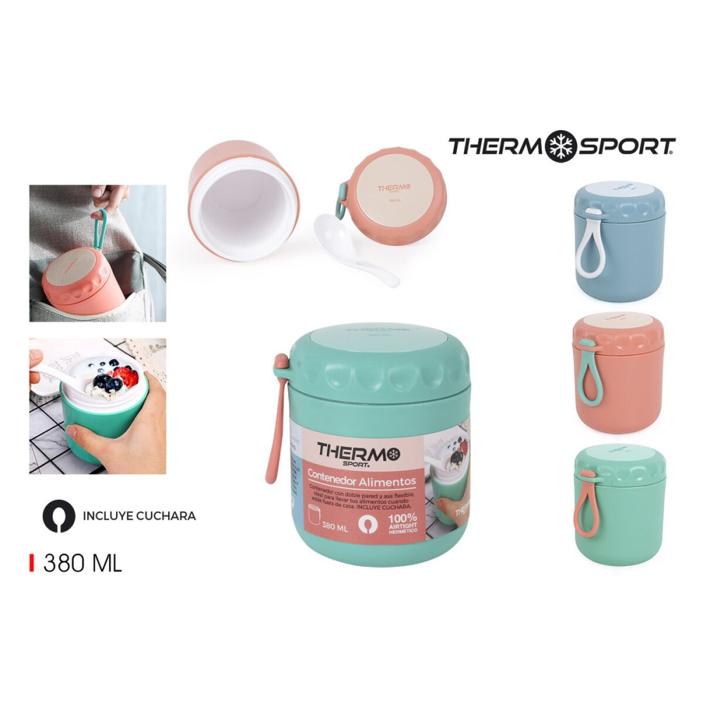 Thermoskanne für Lebensmittel ThermoSport 380 ml 9 x 9 x 11,5 cm (12 Stück)