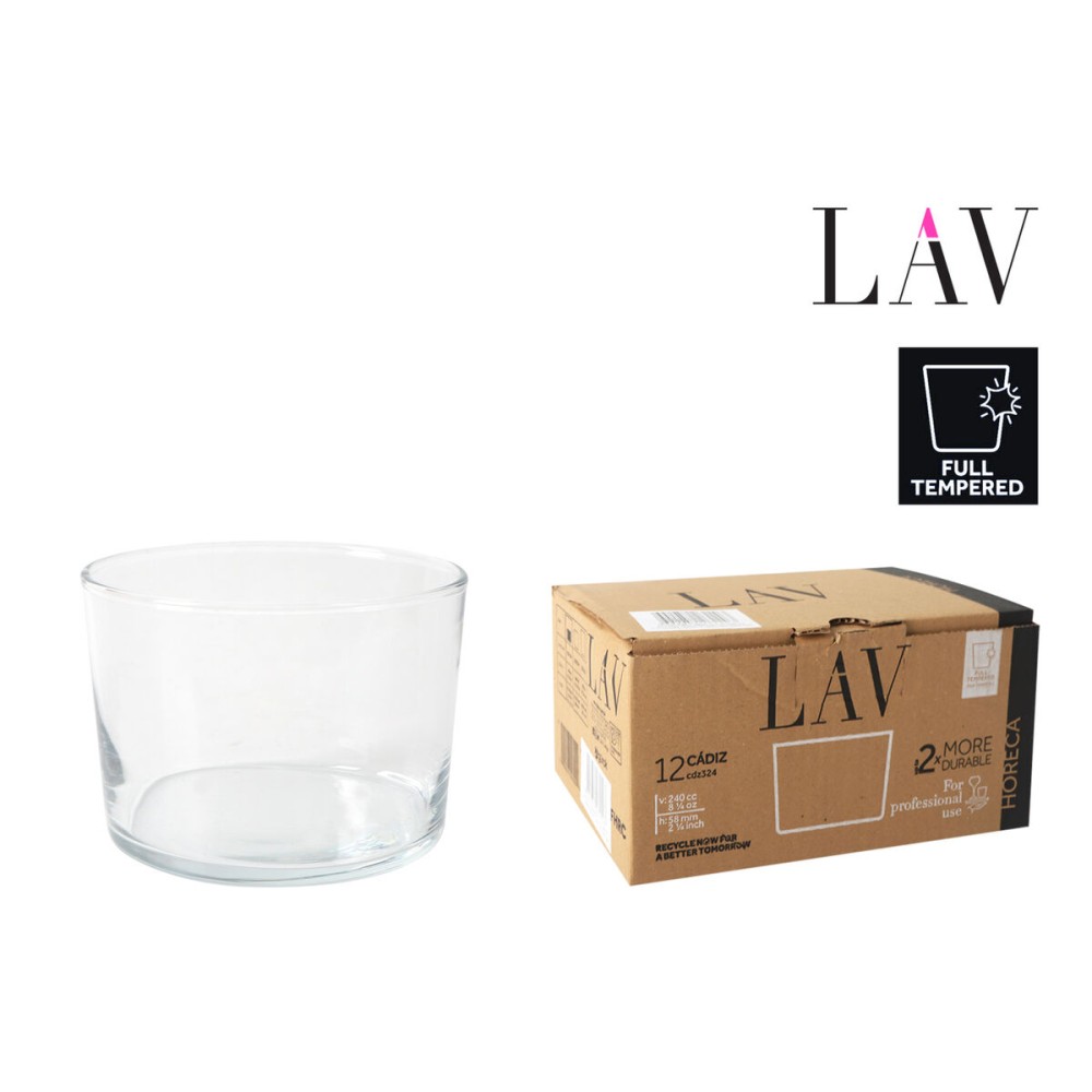 Glass for water LAV Cadiz 240 ml (12 Units)