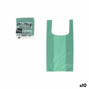 Sac réutilisable Inde Vert 42 x 53 cm (10 Unités)
