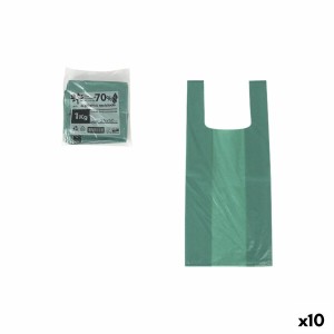 Sac réutilisable Inde Vert 35 x 50 cm (10 Unités)