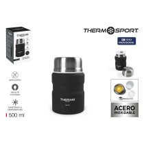 Thermoskanne für Lebensmittel ThermoSport Schwarz Stahl 500 ml (6 Stück)