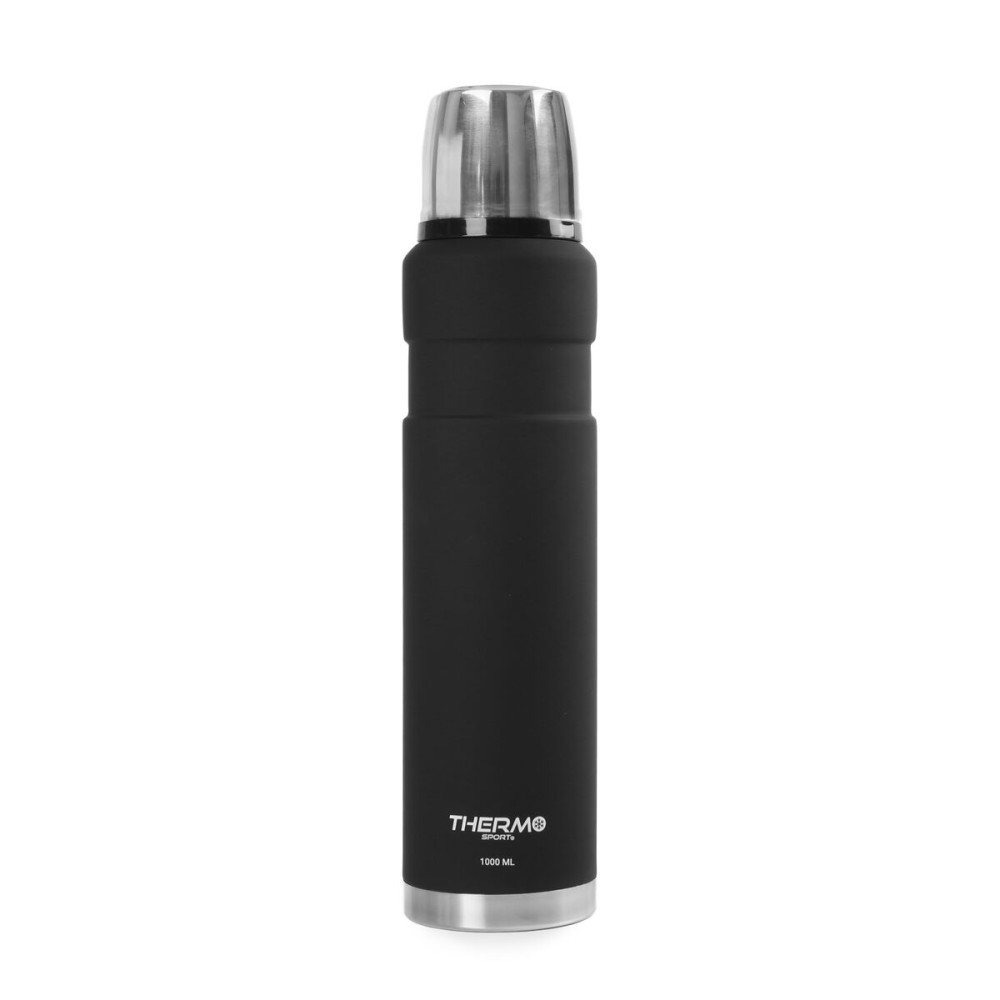 Thermosflasche ThermoSport Schwarz 1 L (6 Stück)