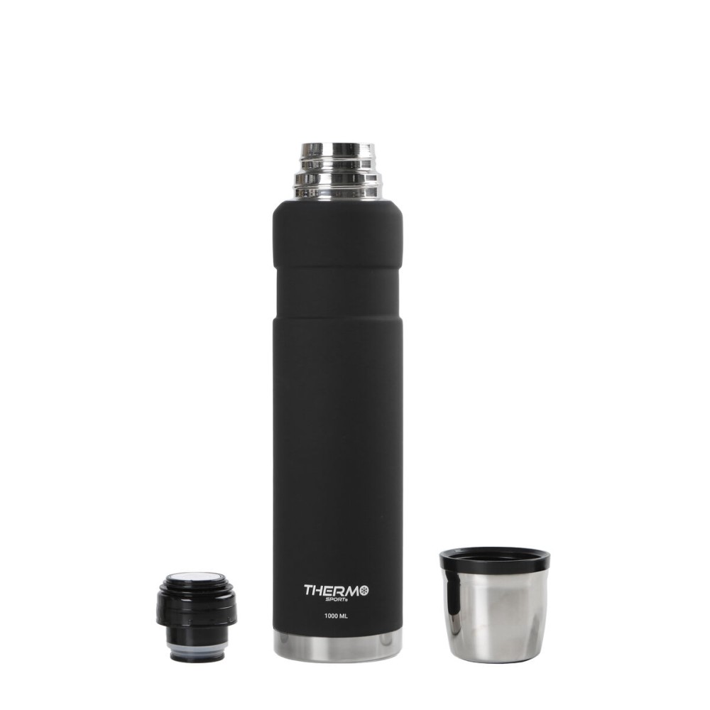 Thermosflasche ThermoSport Schwarz 1 L (6 Stück)