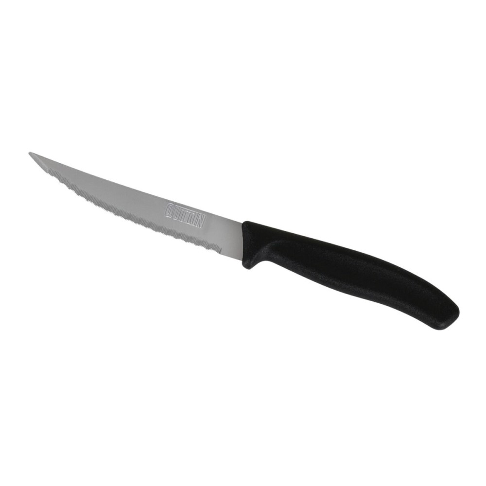 Steakmesser-Set Quttin Schwarz Silberfarben 11 cm 6 Stücke (12 Stück)