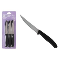 Steakmesser-Set Quttin Schwarz Silberfarben 11 cm 6 Stücke (12 Stück)