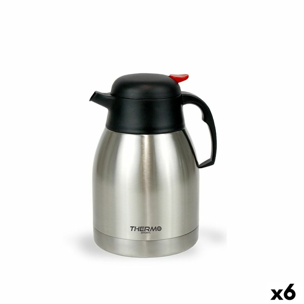 Thermoskanne ThermoSport Edelstahl 1,5 L Knopf (6 Stück)