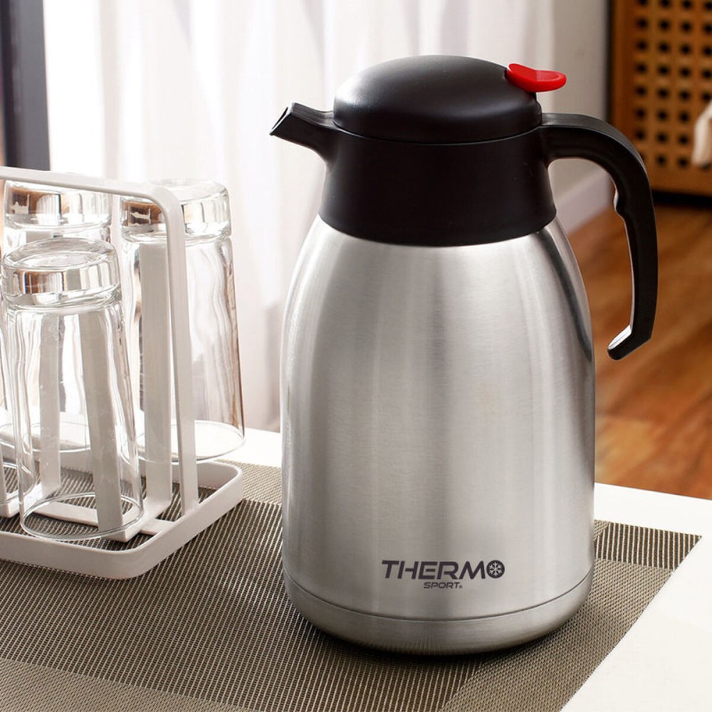 Thermoskanne ThermoSport Edelstahl 1,5 L Knopf (6 Stück)