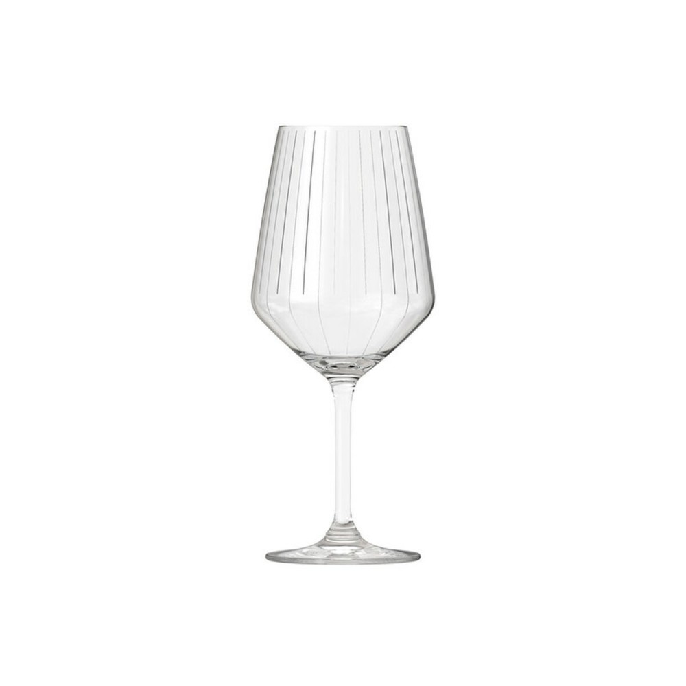 Set de verres à vin Inde Carre optics ø 9,8 x 22,2 cm 650 ml 6 Pièces