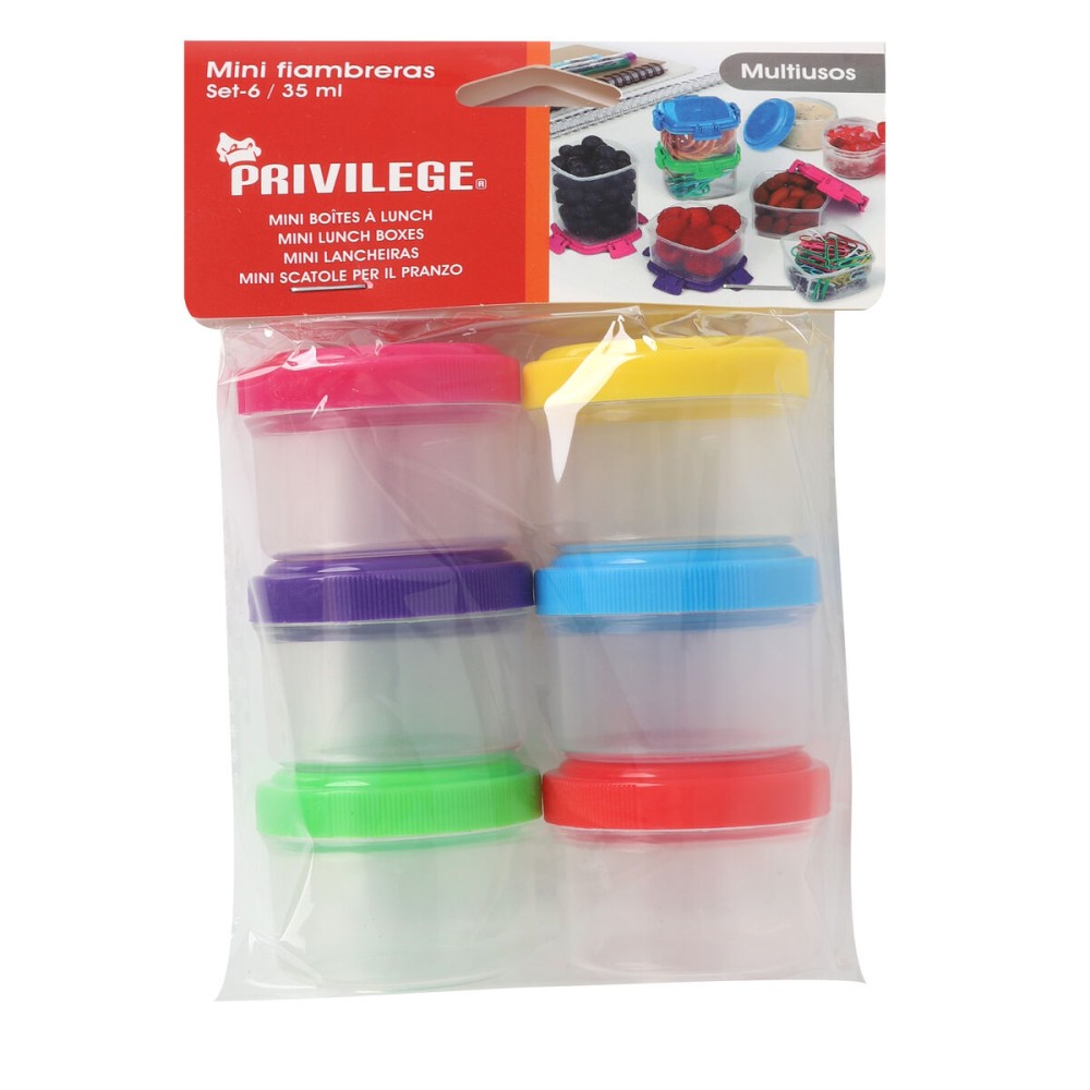 Ensemble de Boîtes à Lunch Privilege 35 ml Ø 4,5 x 3 cm 6 Pièces (24 Unités)