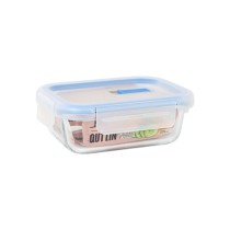 Hermetic Lunch Box Quttin Transparent Rectangular 375 ml (12 Units)