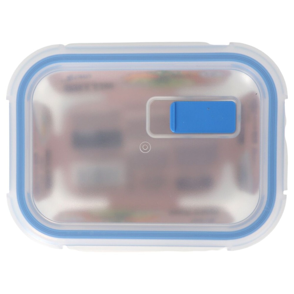 Hermetic Lunch Box Quttin Transparent Rectangular 375 ml (12 Units)