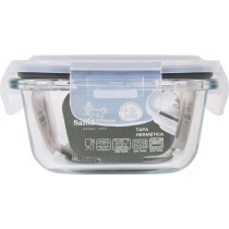 Hermetic Lunch Box Santa Clara Transparent Rectangular 375 ml (12 Units)