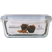 Hermetic Lunch Box Santa Clara Transparent Rectangular 3,5 L (3 Units)