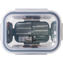 Hermetic Lunch Box Santa Clara Transparent Rectangular 375 ml (12 Units)