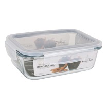 Hermetic Lunch Box Santa Clara Transparent Rectangular 1L (6 Units)
