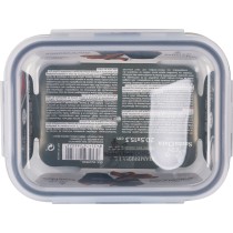 Hermetic Lunch Box Santa Clara Transparent Rectangular 1L (6 Units)