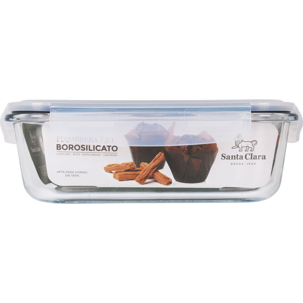 Lunchbox hermetisch Santa Clara Durchsichtig rechteckig 1,5 L (6 Stück)