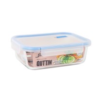 Hermetic Lunch Box Quttin Boho Transparent Rectangular 1,5 L (6 Units)