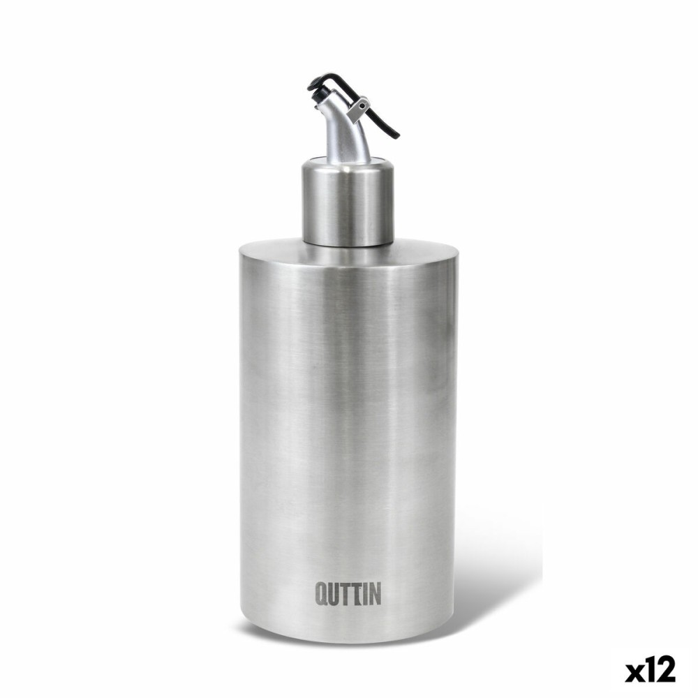 Ölfläschchen Quttin Silberfarben Edelstahl 550 ml (12 Stück)