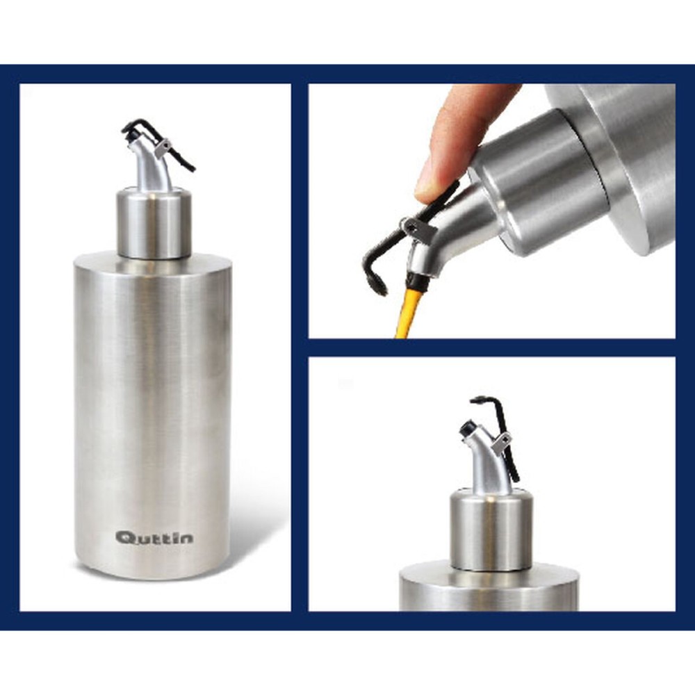 Ölfläschchen Quttin Silberfarben Edelstahl 550 ml (12 Stück)