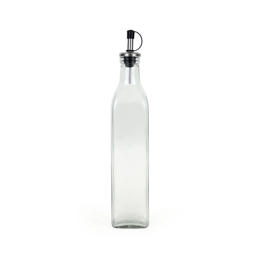 Cruet Anna Transparent Silver Glass 0,5 L (24 Units)
