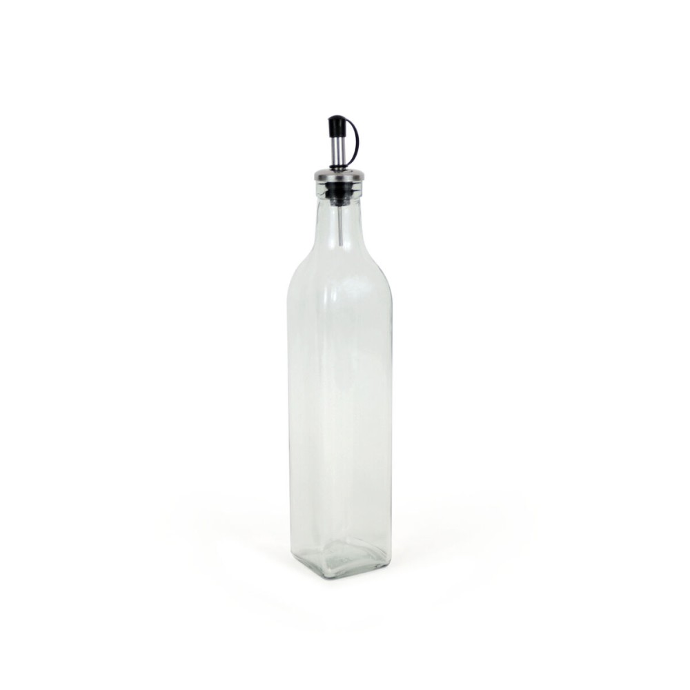 Cruet Anna Transparent Silver Glass 0,5 L (24 Units)