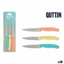 Schälmesserset Quttin Basic Bunt Edelstahl 9 cm 3 Stücke (18 Stück)