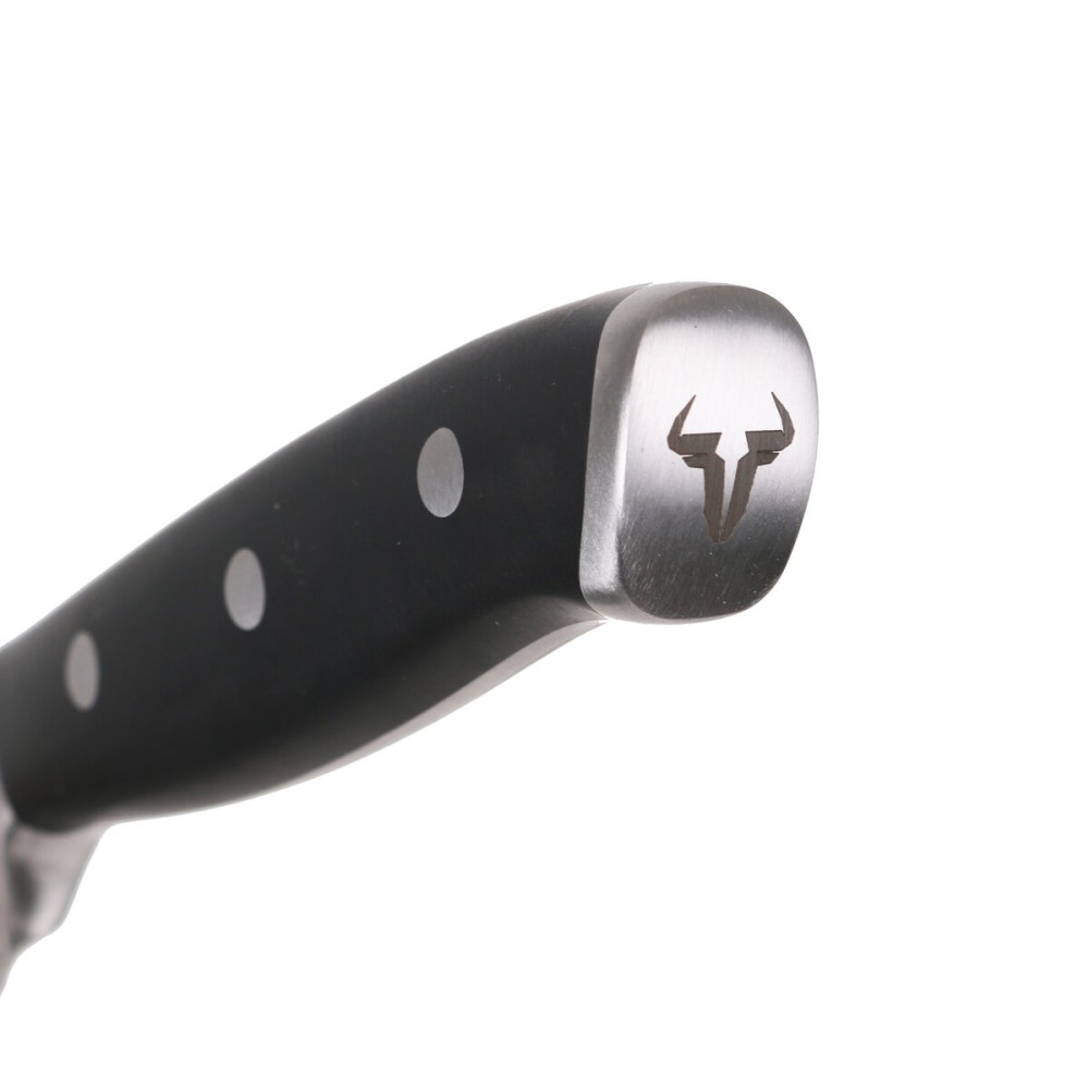 Eplucheur Quttin Bull Noir Argenté Acier inoxydable 9 cm (4 Unités)