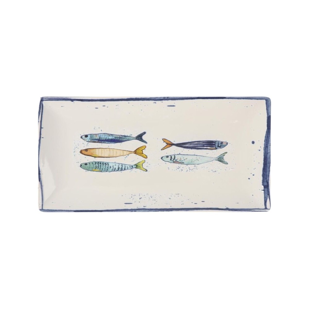 Plat à Gratin La Mediterránea Peixe Rectangulaire Poissons 30 x 15 x 2 cm (18 Unités)
