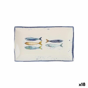 Kochschüssel La Mediterránea Peixe rechteckig Fische 25,3 x 15 x 2 cm (18 Stück)
