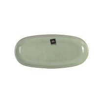 Serving Platter La Mediterránea Macarella green Oval 25 x 12 x 2,2 cm (24 Units)