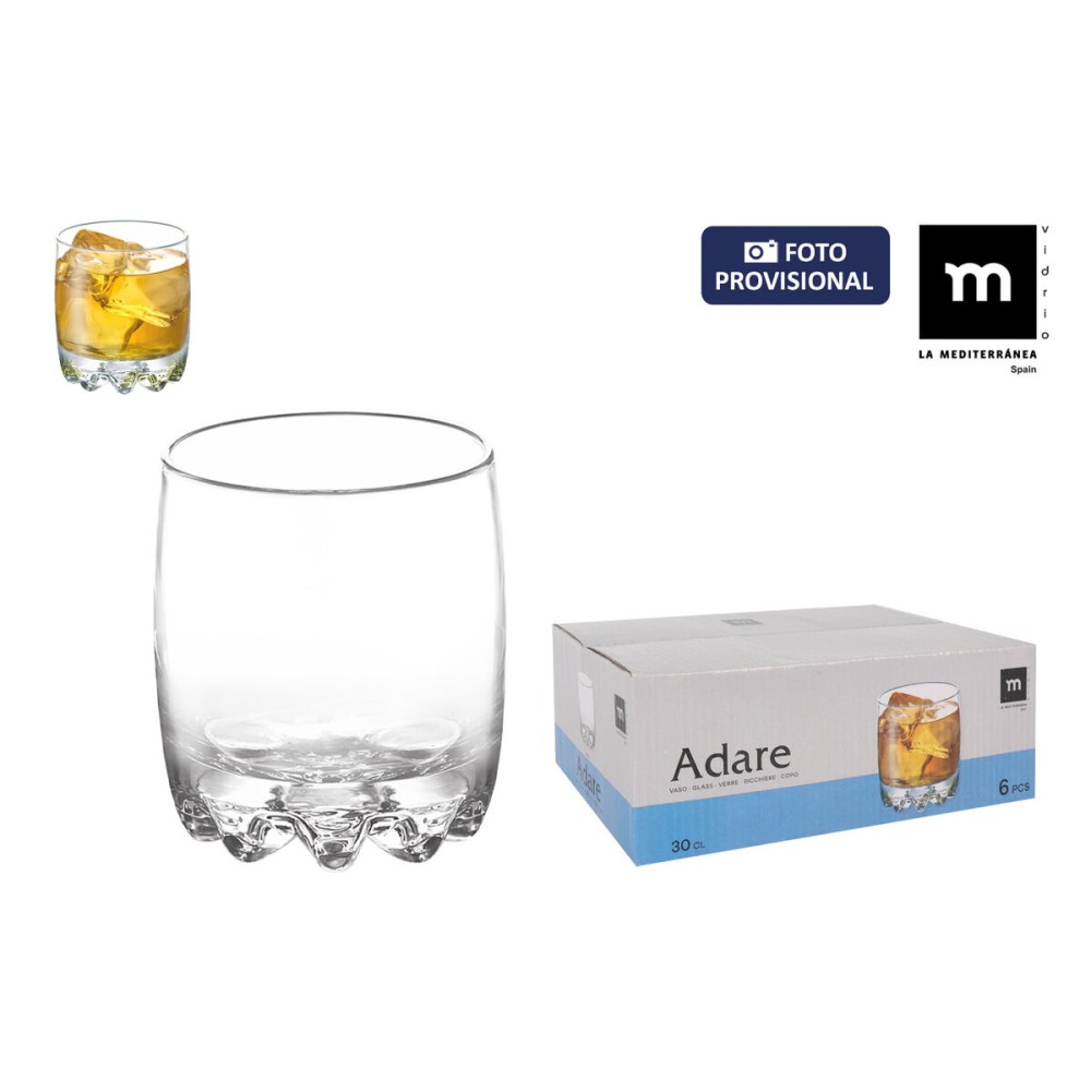 Set de Verres La Mediterránea ADARE 0,3 L 6 Pièces (8 Unités)