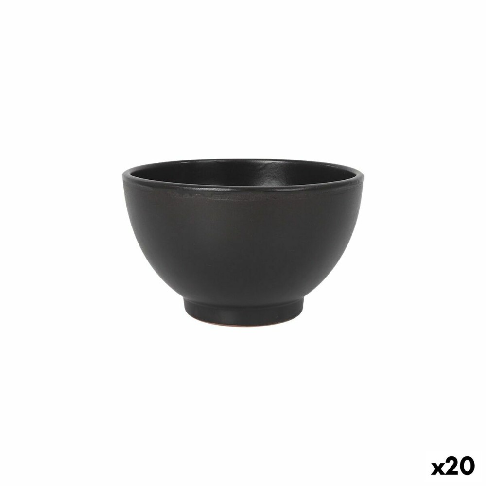 Bol Azofra Noir 15 x 15 x 9 cm (20 Unités)